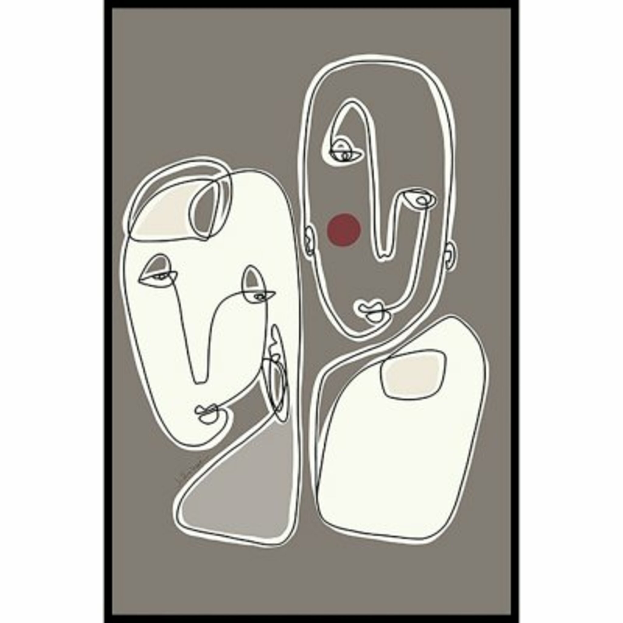 Abstract Buddies Poster