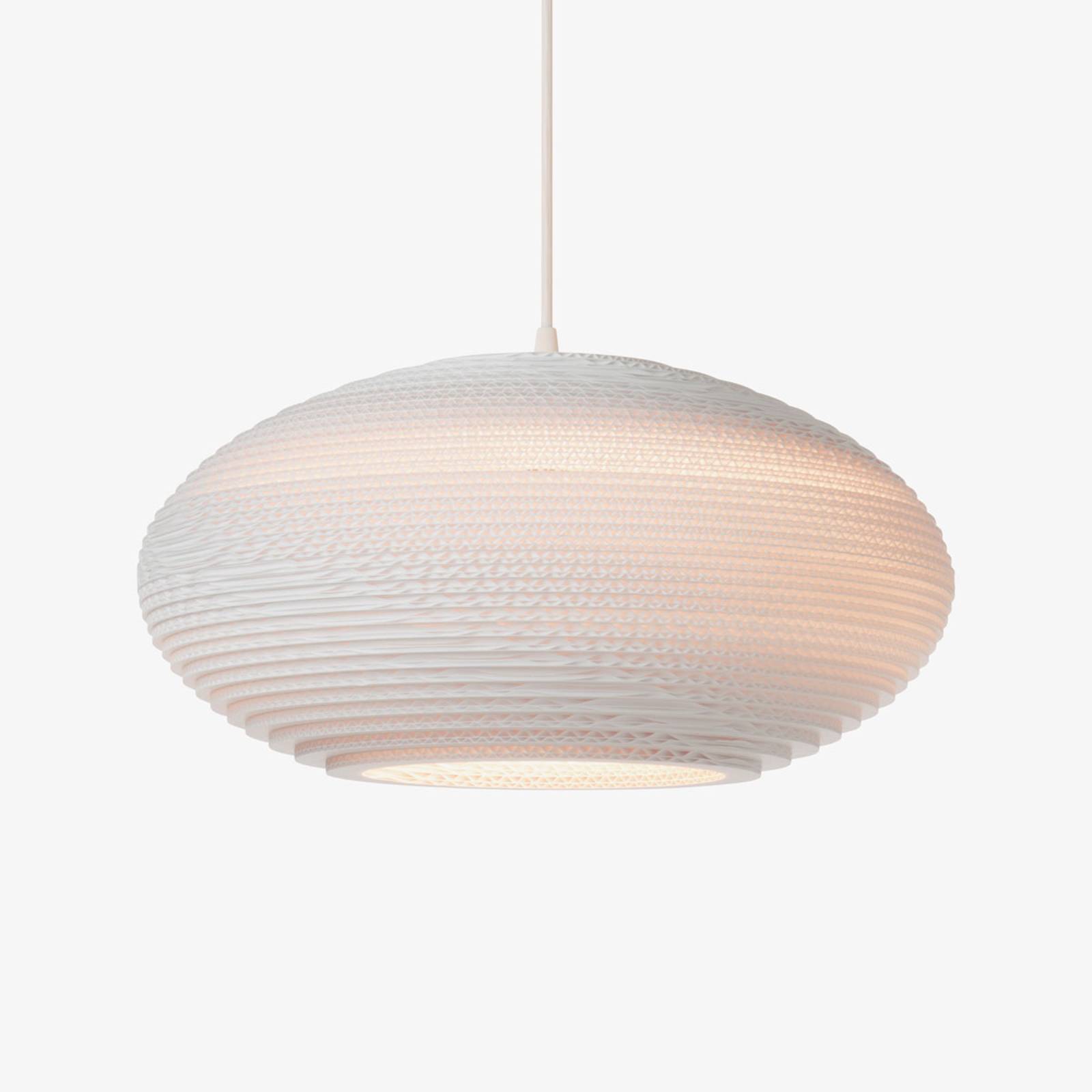 Pendellampa Disc vit Ø 50 cm