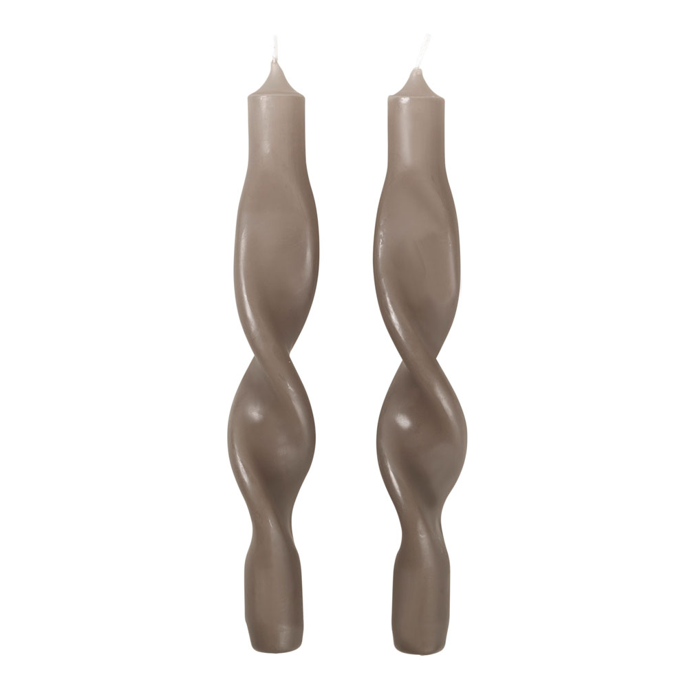 Broste Copenhagen - Broste Copenhagen Twisted Ljus 2-pack Mullvad