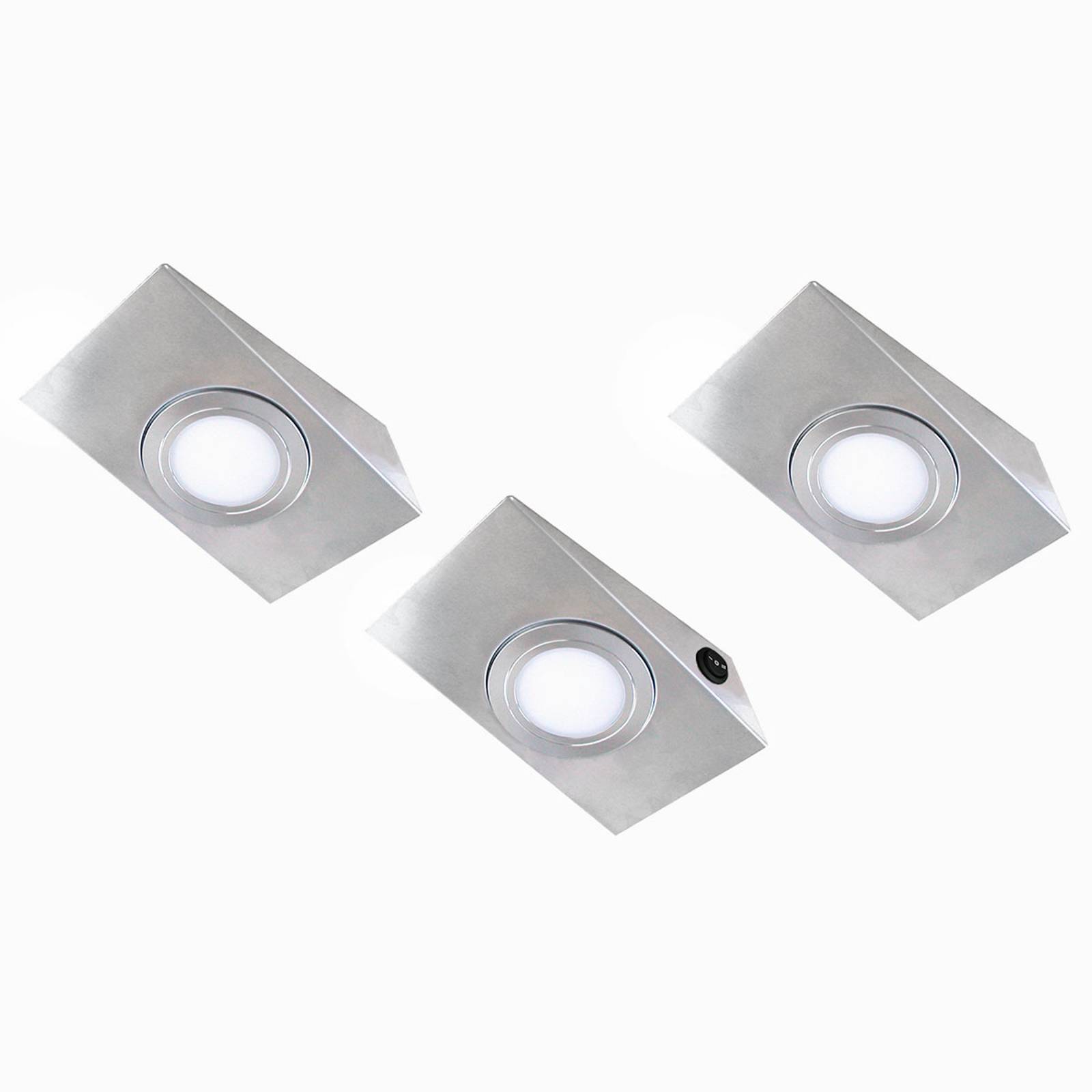 LED-bänklampa Keili i 3-pack med brytare två steg