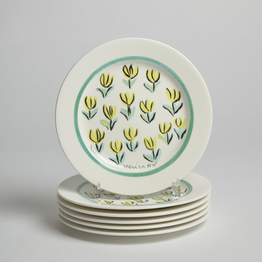Vintage - SÅLD "Tulipa" Assietter 6 st