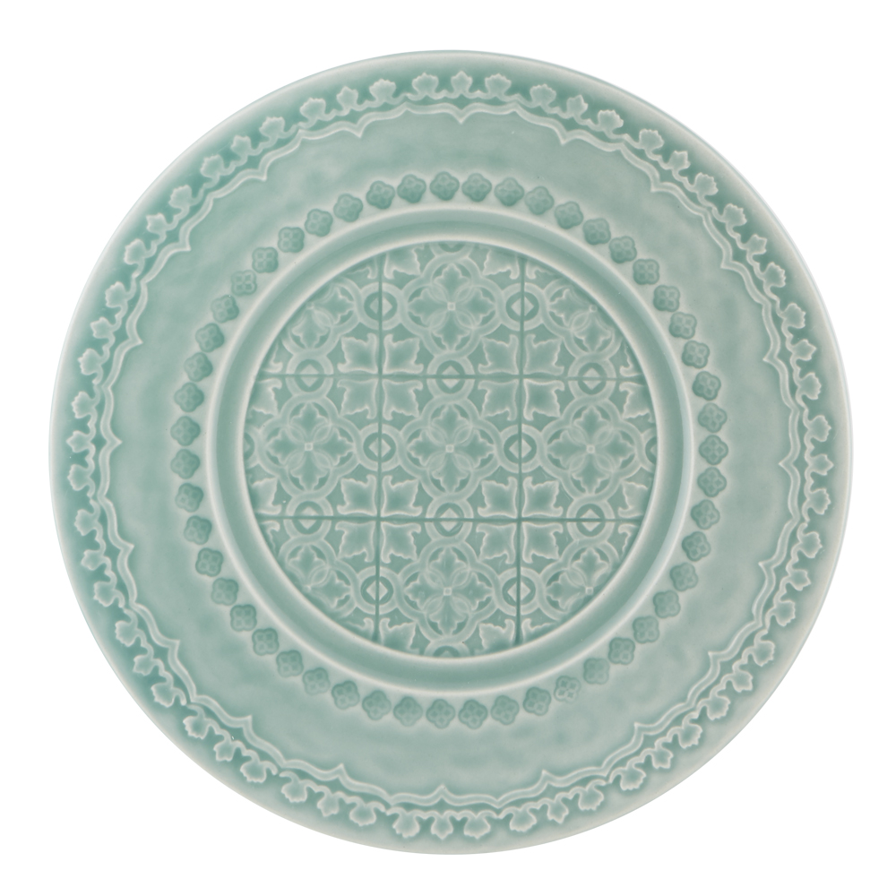 Bordallo Pinheiro - Rua Nova Tallrik flat 22 cm Aqua