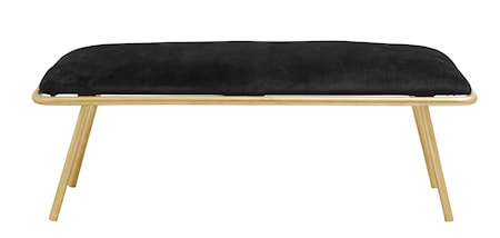 Cozy Svart Bänk med Guldiga ben
