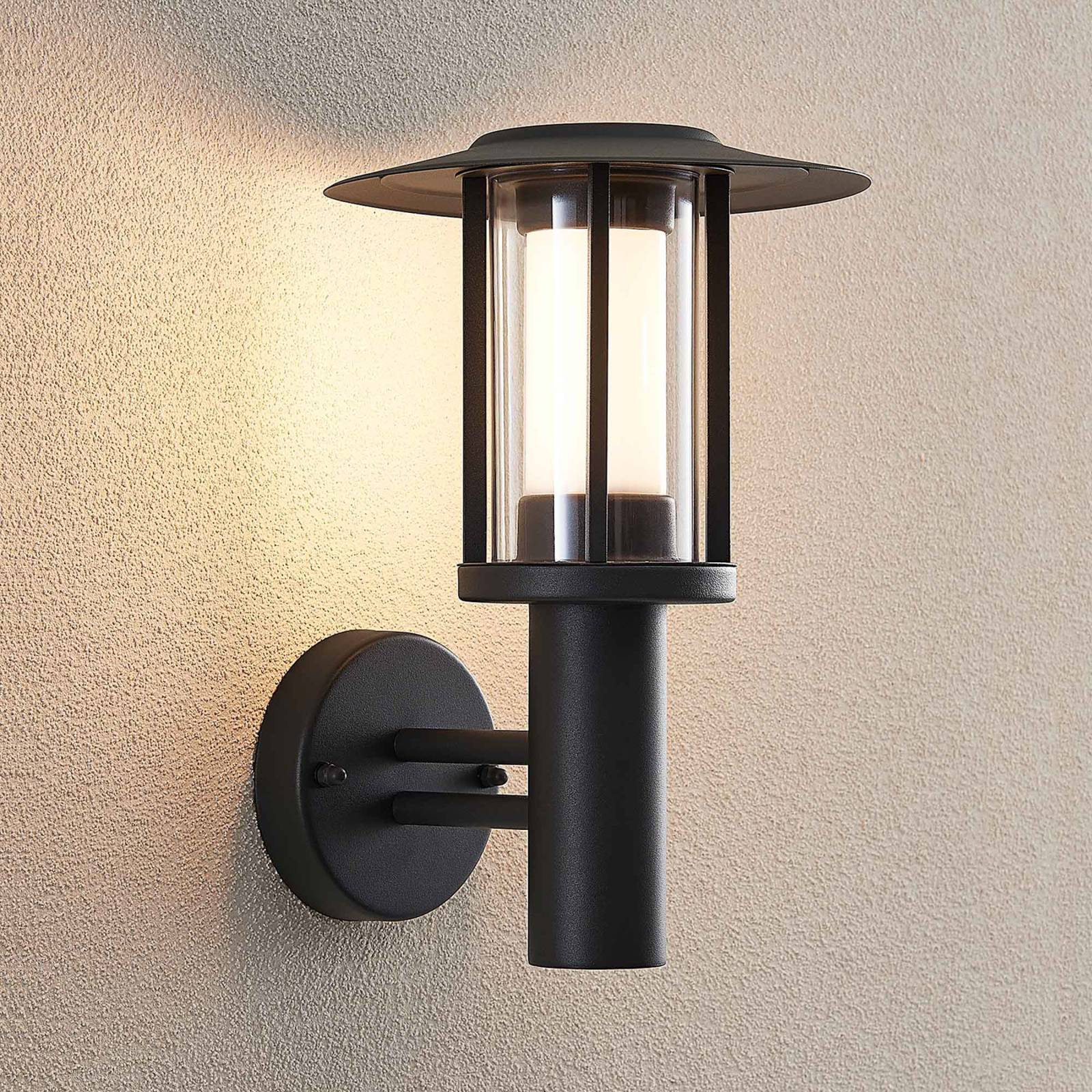 LED-utomhusvägglampa Gregory grå