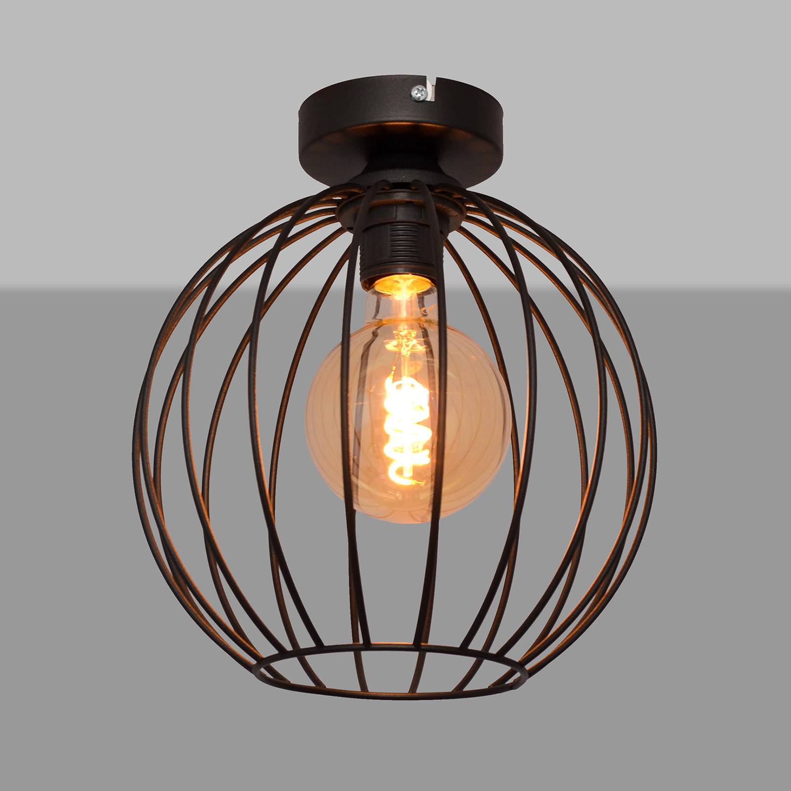 Taklampa Cumera med öppen kulskärm, Ø 24 cm