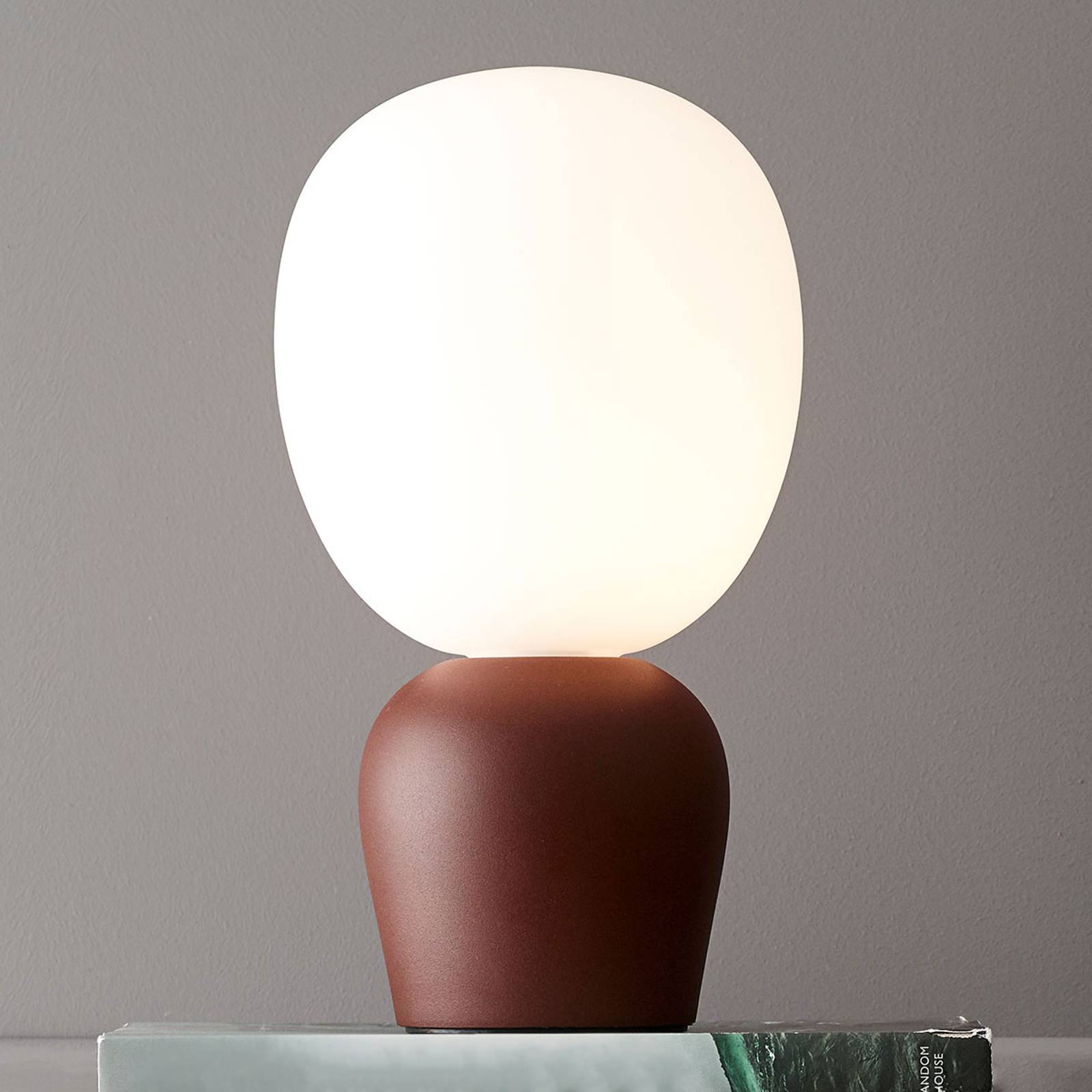 Bordslampa Buddy, mörk rost