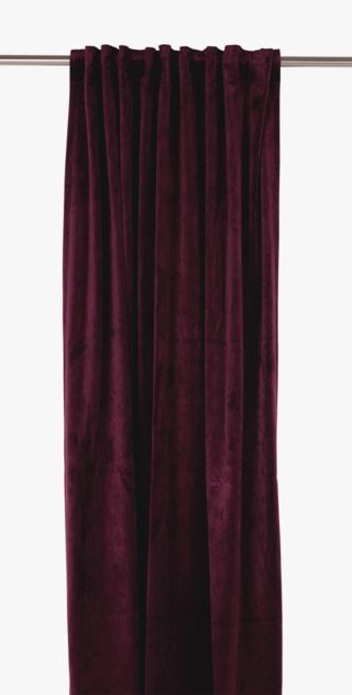 Mali velour gardin mörkröd