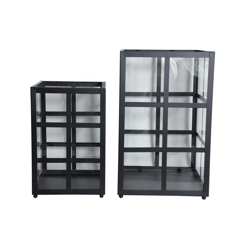 Lyktor i svart metall 2-pack