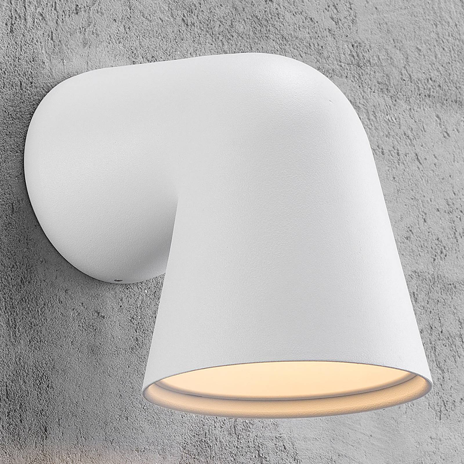 Modern utomhusvägglampa Front i vitt