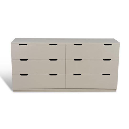 AOKO 160 Dubbel byrå 6 lådor beige Mavis