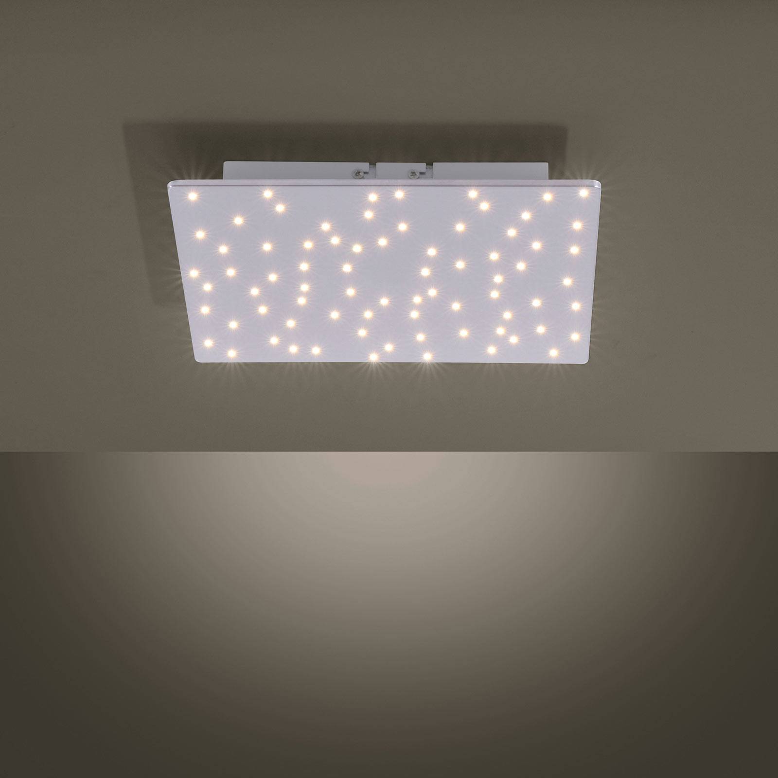 LED-taklampa Sparkle, justerbar vitfärg, 30x30 cm