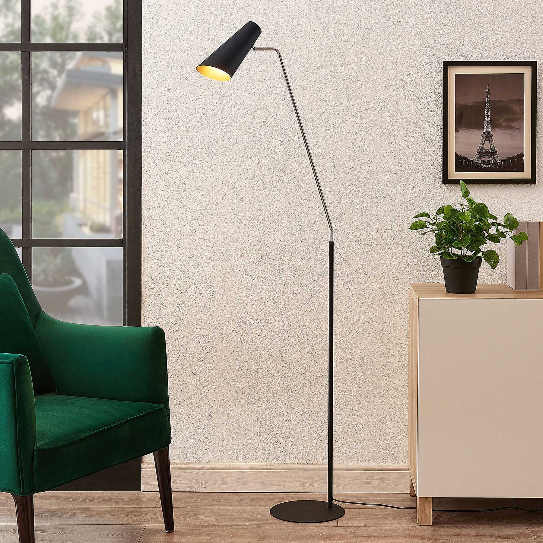 Lucande Wibke golvlampa i svart