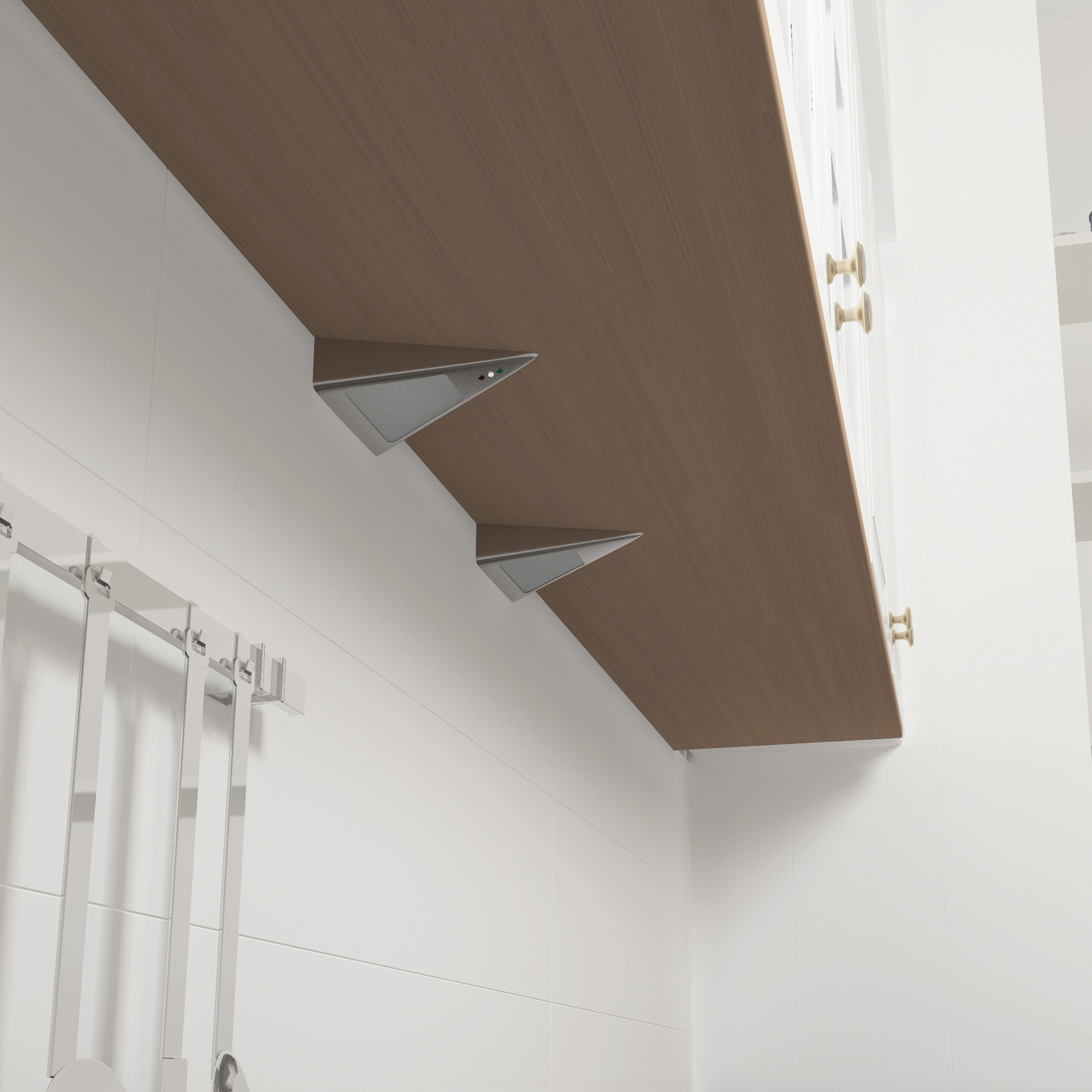 Prios Odia LED-bänklampa, 2 lampor
