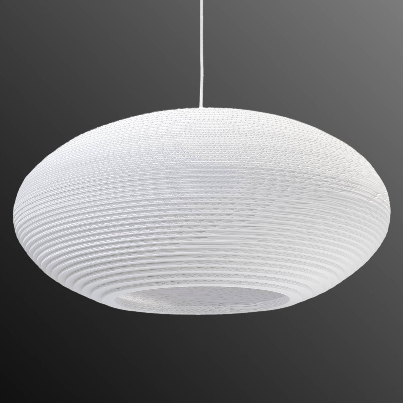 Pendellampa Disc vit Ø 61 cm