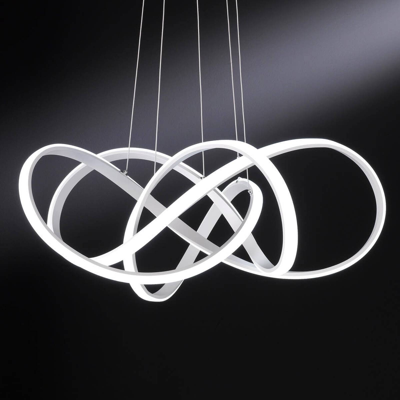 Ljus LED-pendellampa Art i sammanflätad design
