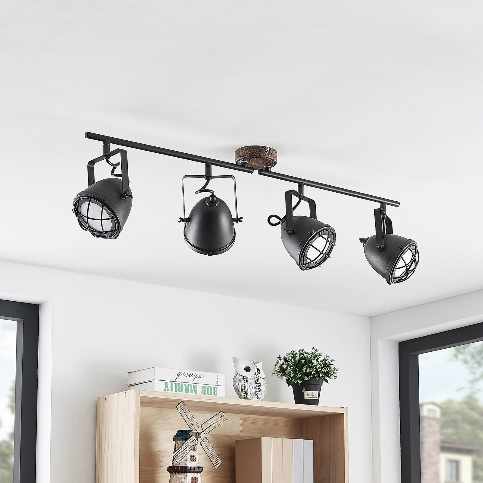 Lindby Adeon LED-taklampa, 4 lampor
