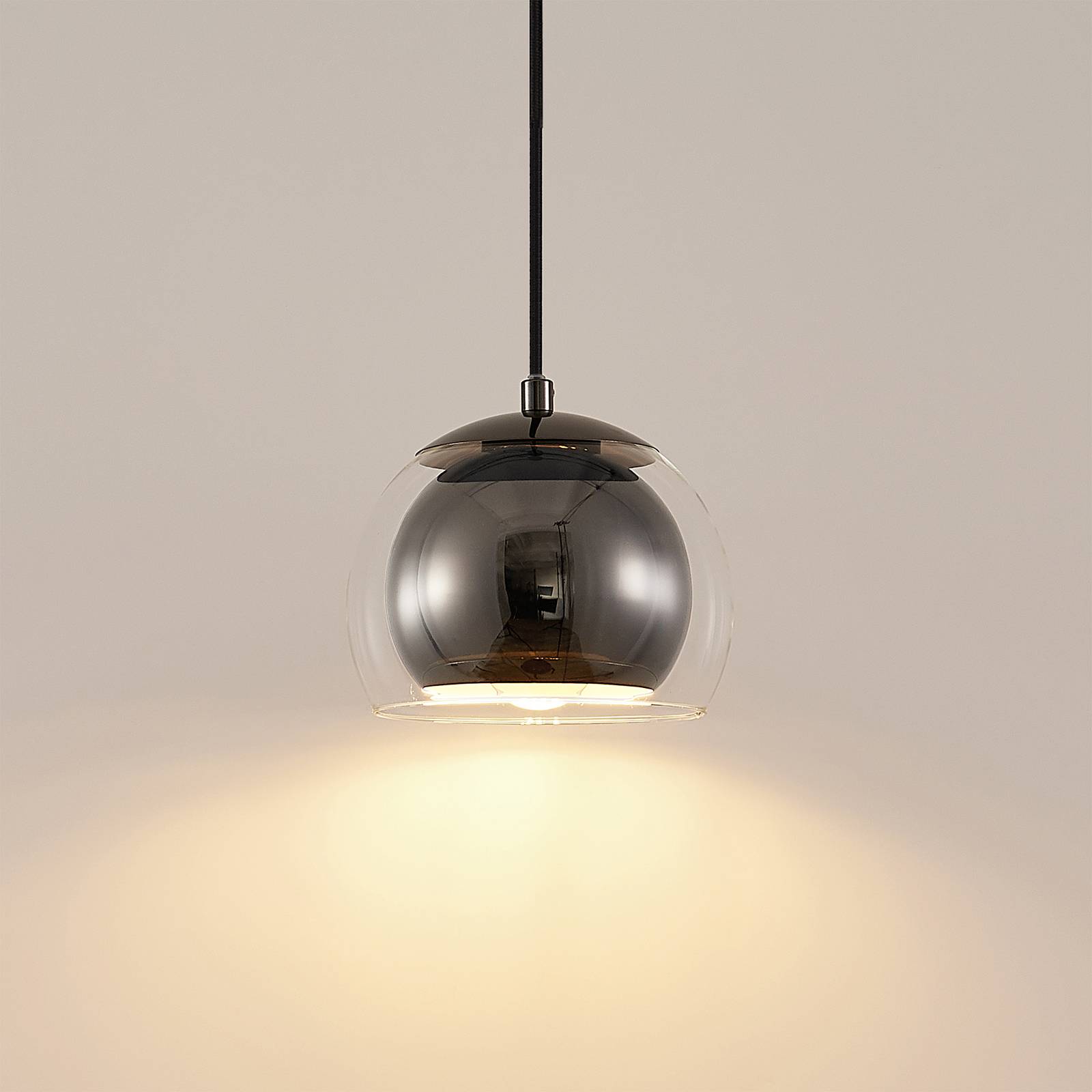 Lindby Daymien hänglampa, 1 lampa, svart