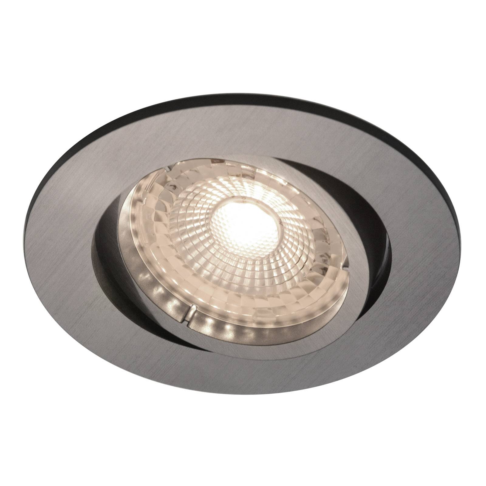 LED-inbyggnadsspot Octans 2 700 K 3-pack, nickel