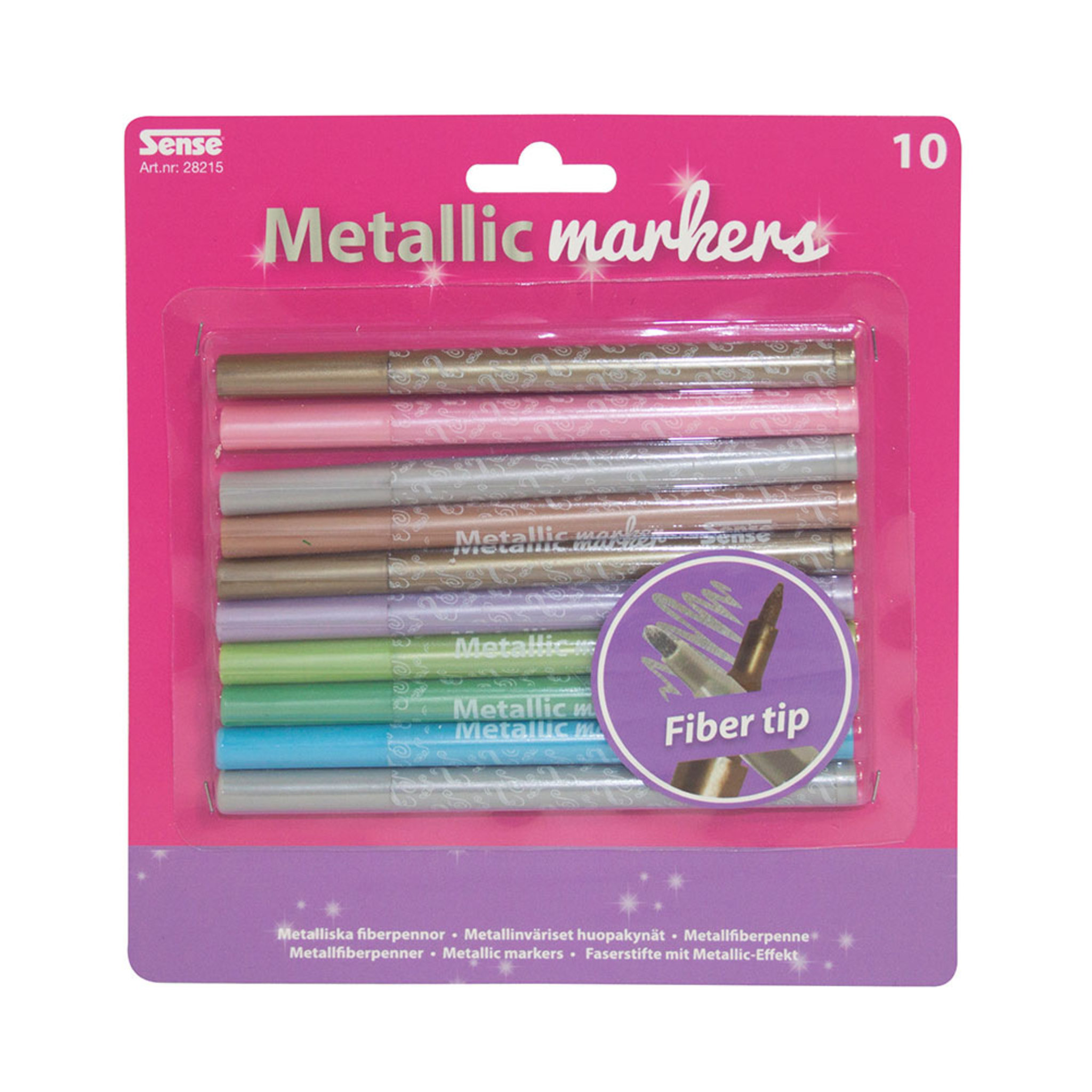 Fiberpennor, Metallic Markers,10-pack