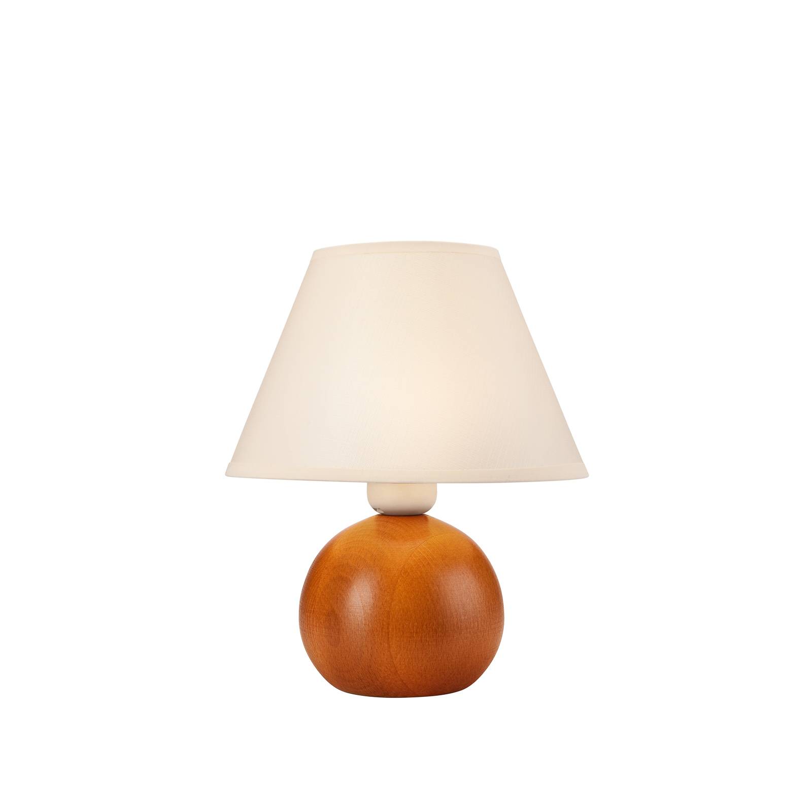 Bordslampa Gill, trä rustik/skärm vit