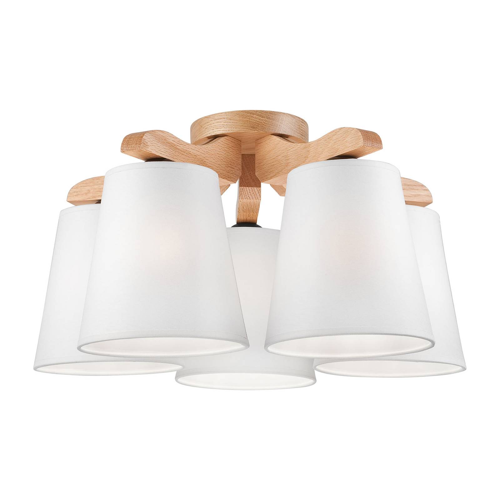 Taklampa LW741179, ek/vit, 5 lampor