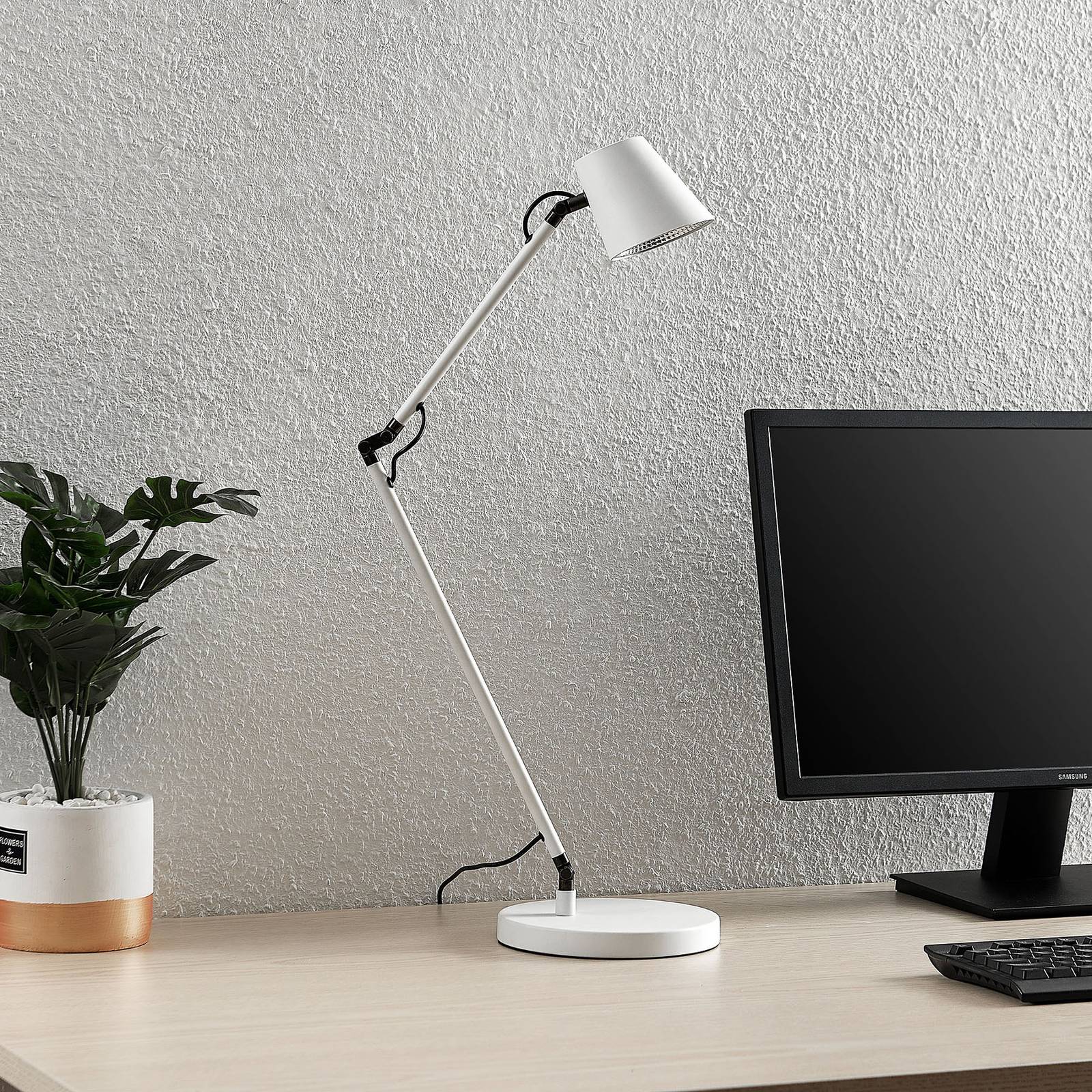 Lucande Tarris LED-bordslampa, vit