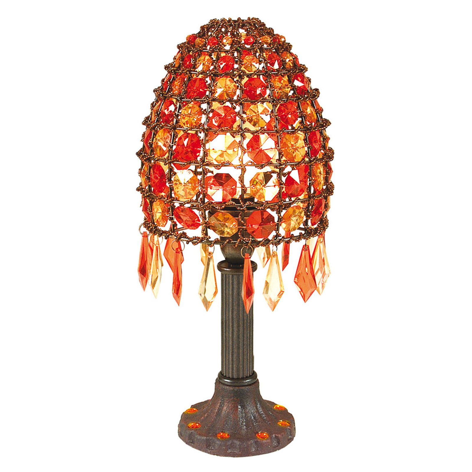 Bordslampa Bella med pärlor höjd 35 cm