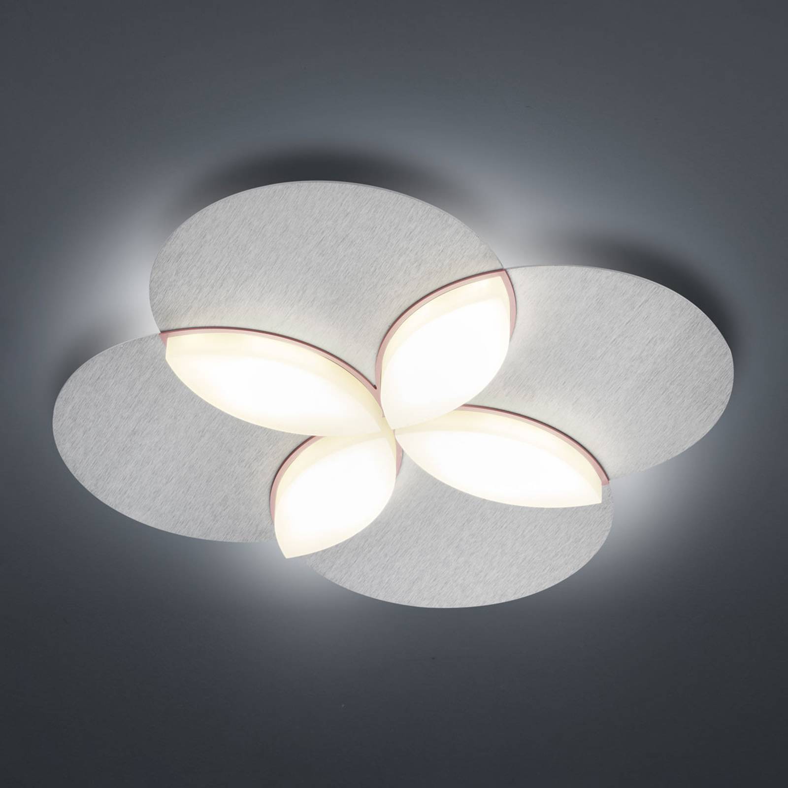 BANKAMP Spring LED-taklampa, eloxerad silver