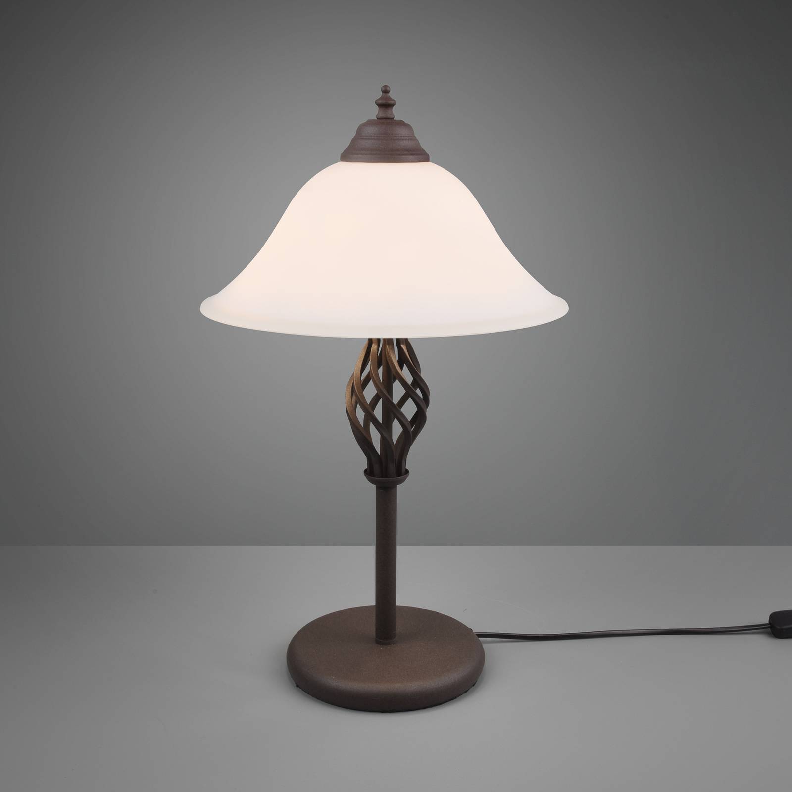 Bordslampa Rustica med dragbrytare, rost