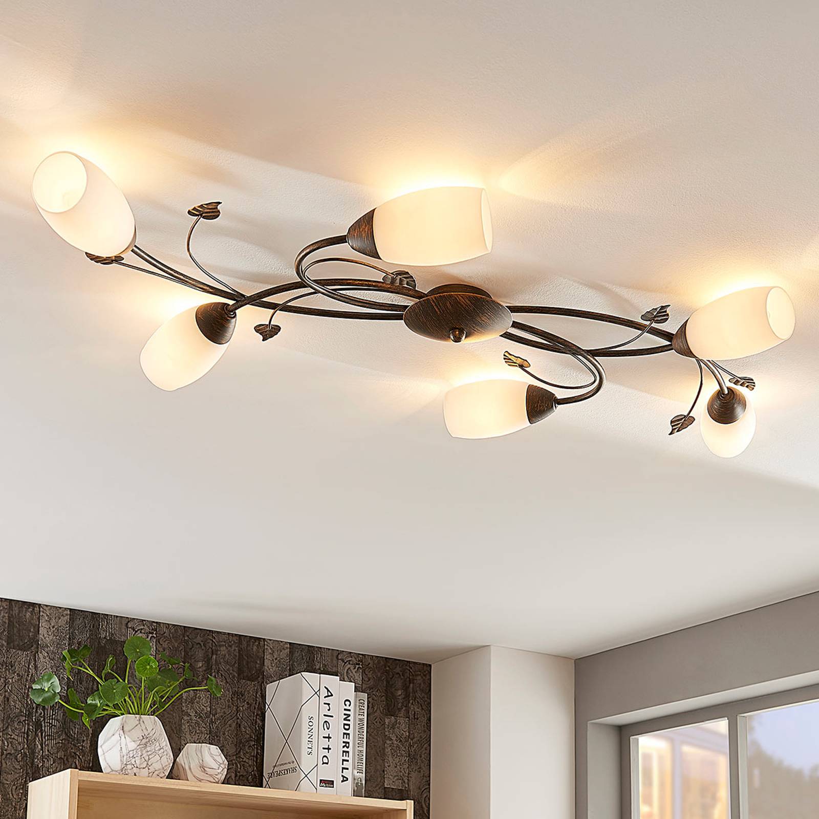 Romantisk LED-taklampa Stefania