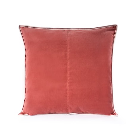 Kuddfodral Persimmon Striped Edge Velvet 50x50 cm
