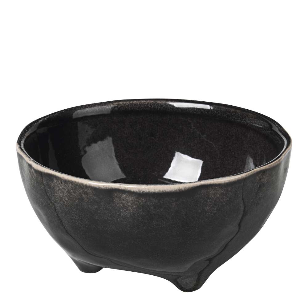 Broste Copenhagen - Nordic Coal Skål med fötter 11 cm Svart