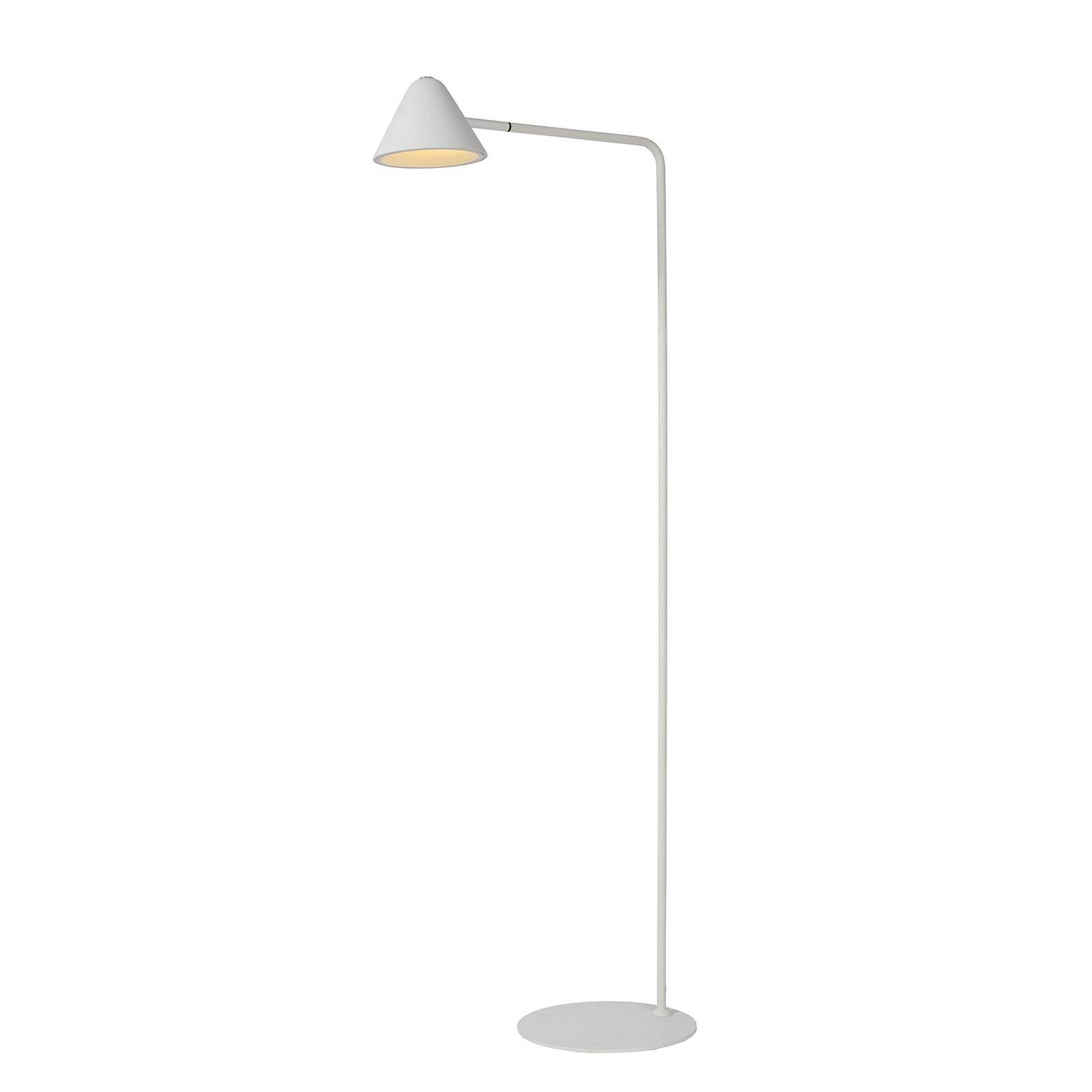 LED-golvlampa Devon av metall, vit