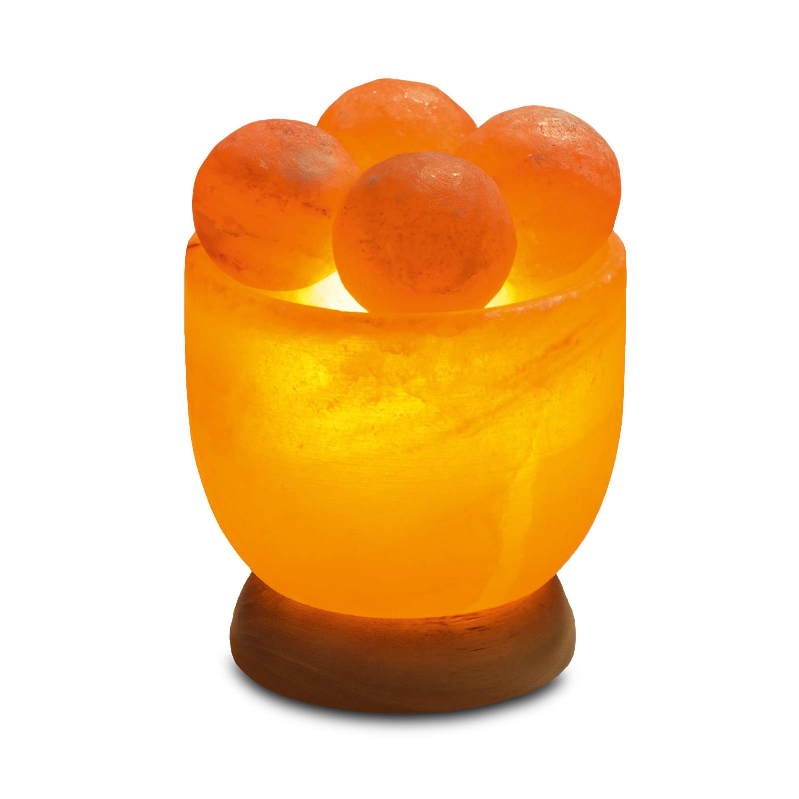 Saltkristallskål med massagekulor, rund