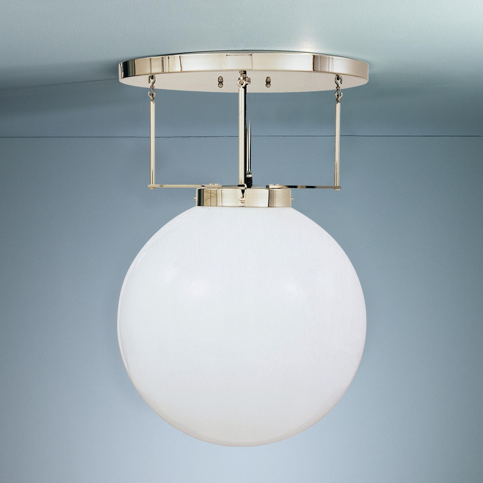 Taklampa i Bauhaus-stil, mässing 40 cm