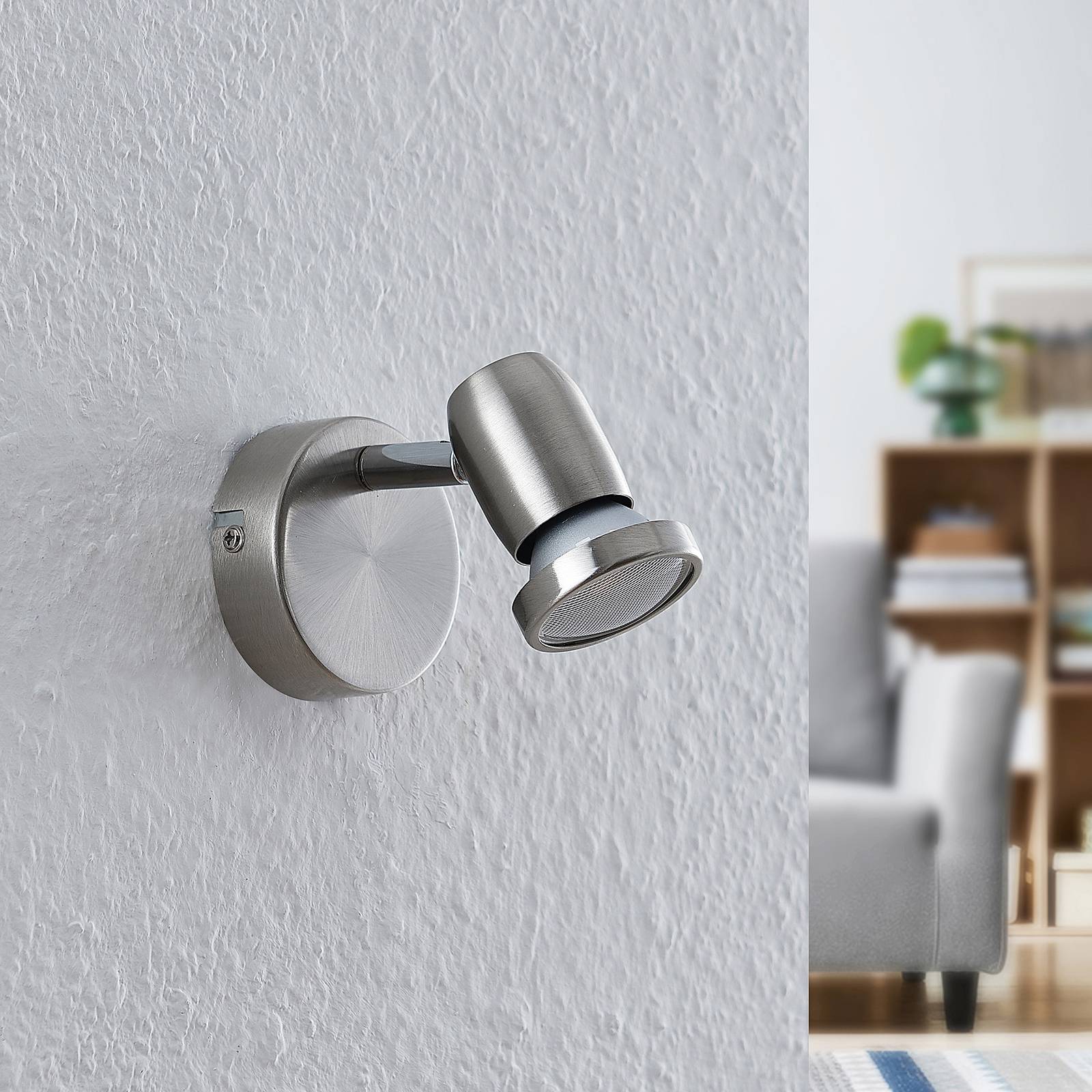 ELC Simano LED-spotlight, nickel, 1 lampa