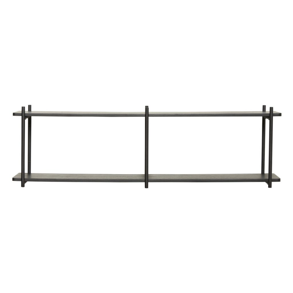 Svart vägghylla 100 cm Hubsch