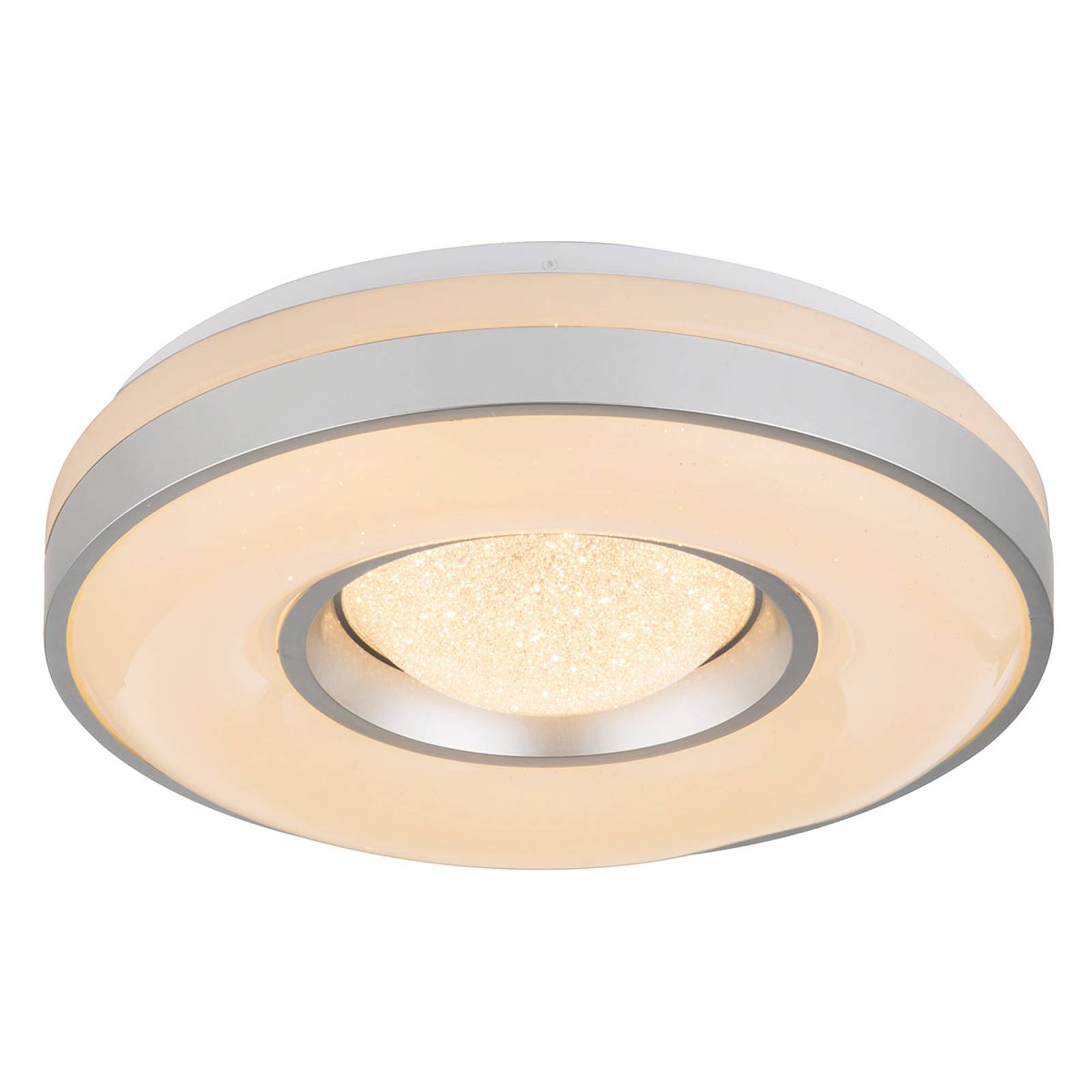 LED-taklampa Colla med metallram i silver