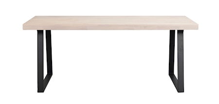 Brooklyn Matbord Vitpigmenterad Ek/U-ben Svart Metall 170x95 cm