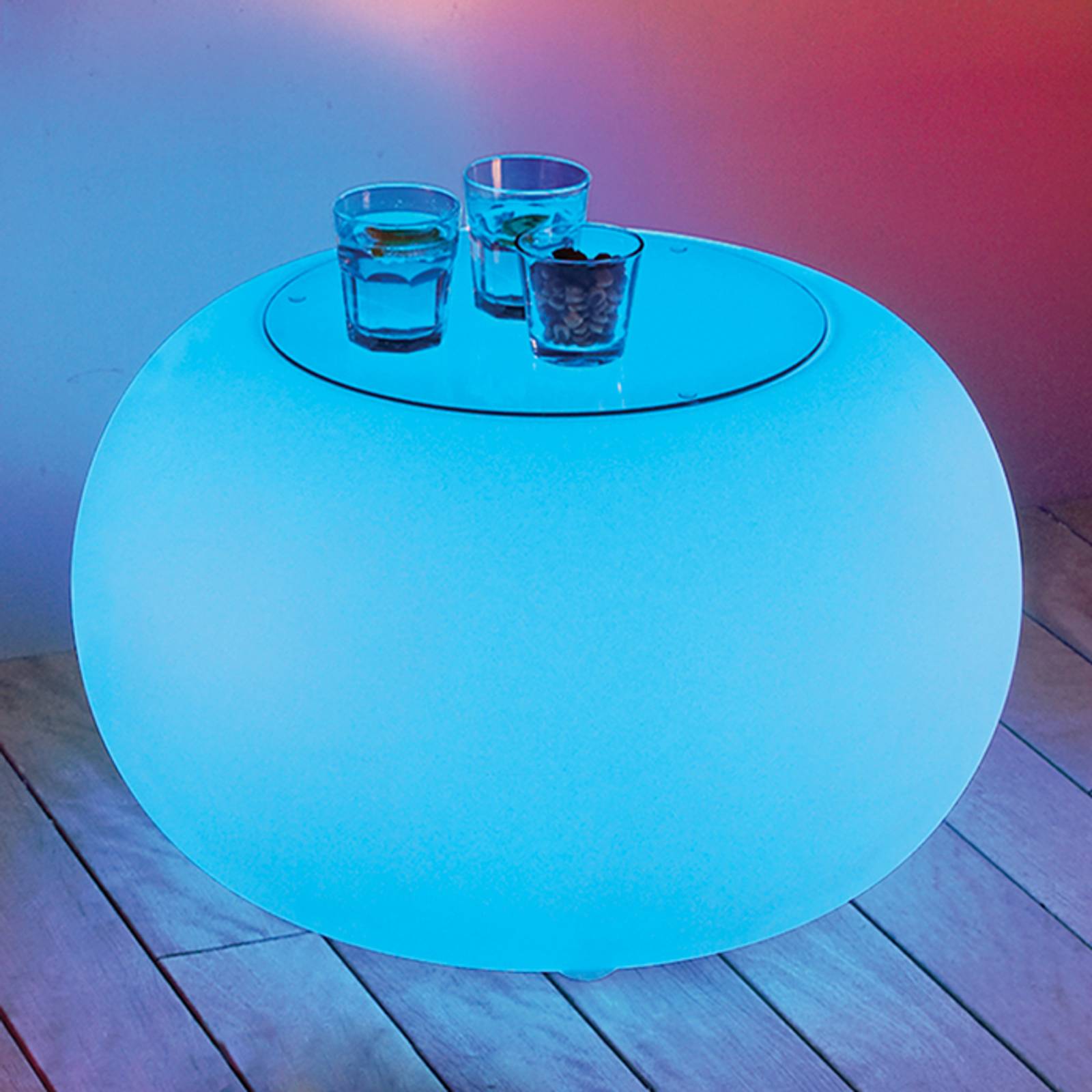 BUBBLE Outdoor LED bord RGB + glasplatta