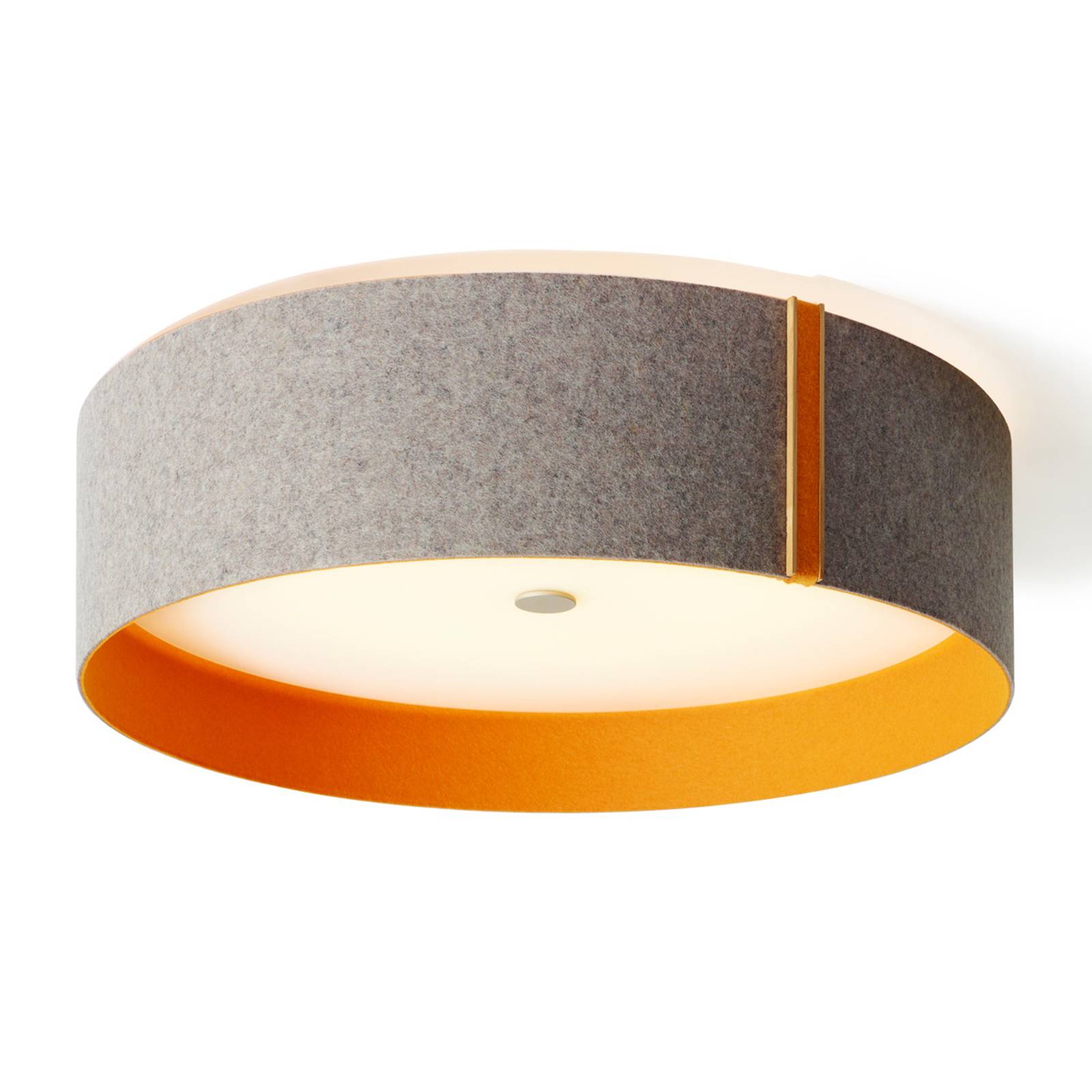 Lara felt – filttaklampa med LED grå-orange