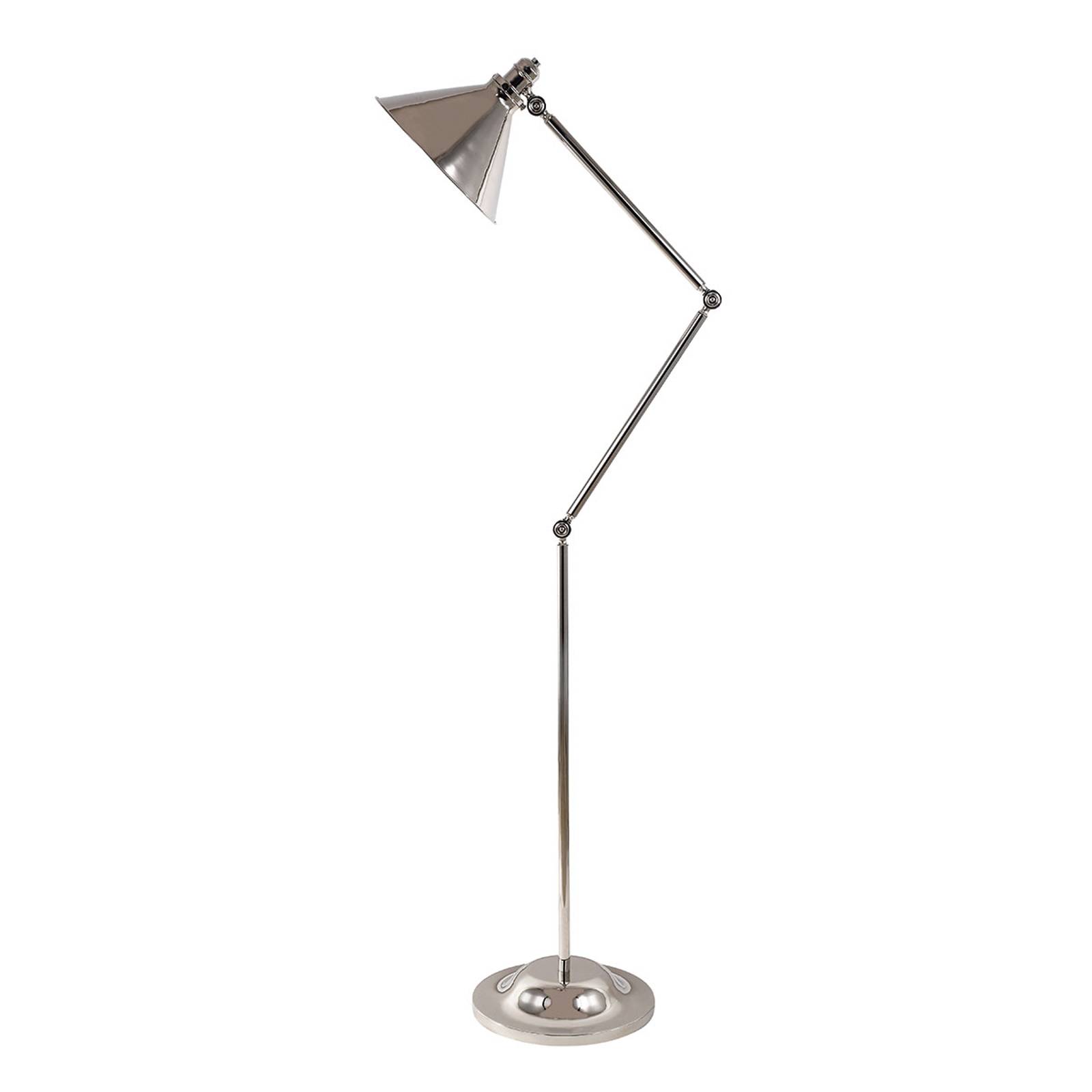 Golvlampa Provence, justerbar, nickel polerad