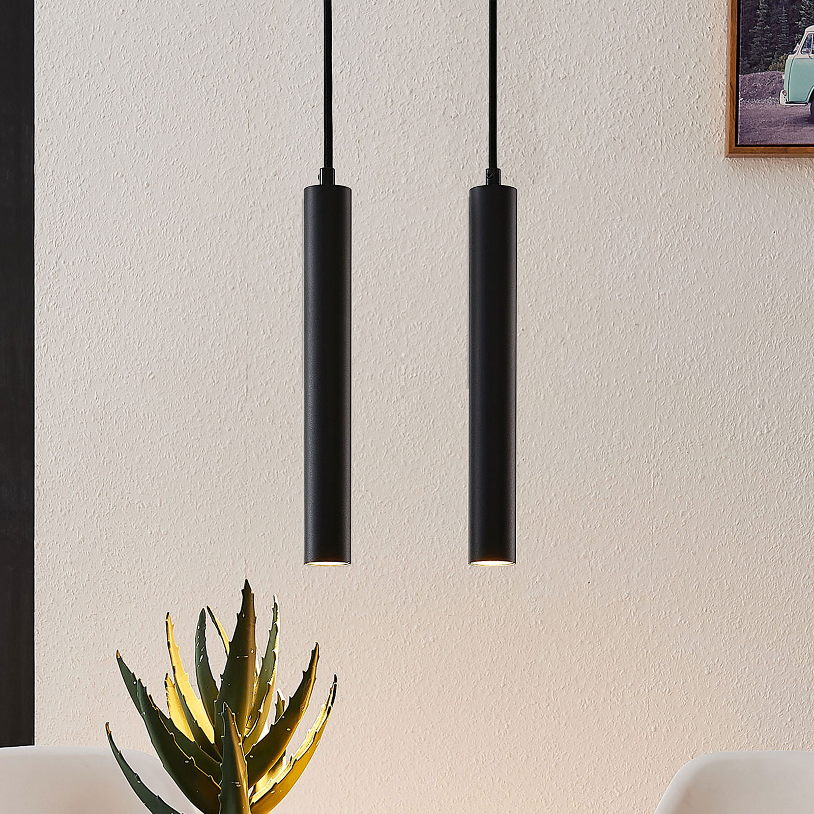 Arcchio Franka LED-pendellampa, 2 lampor