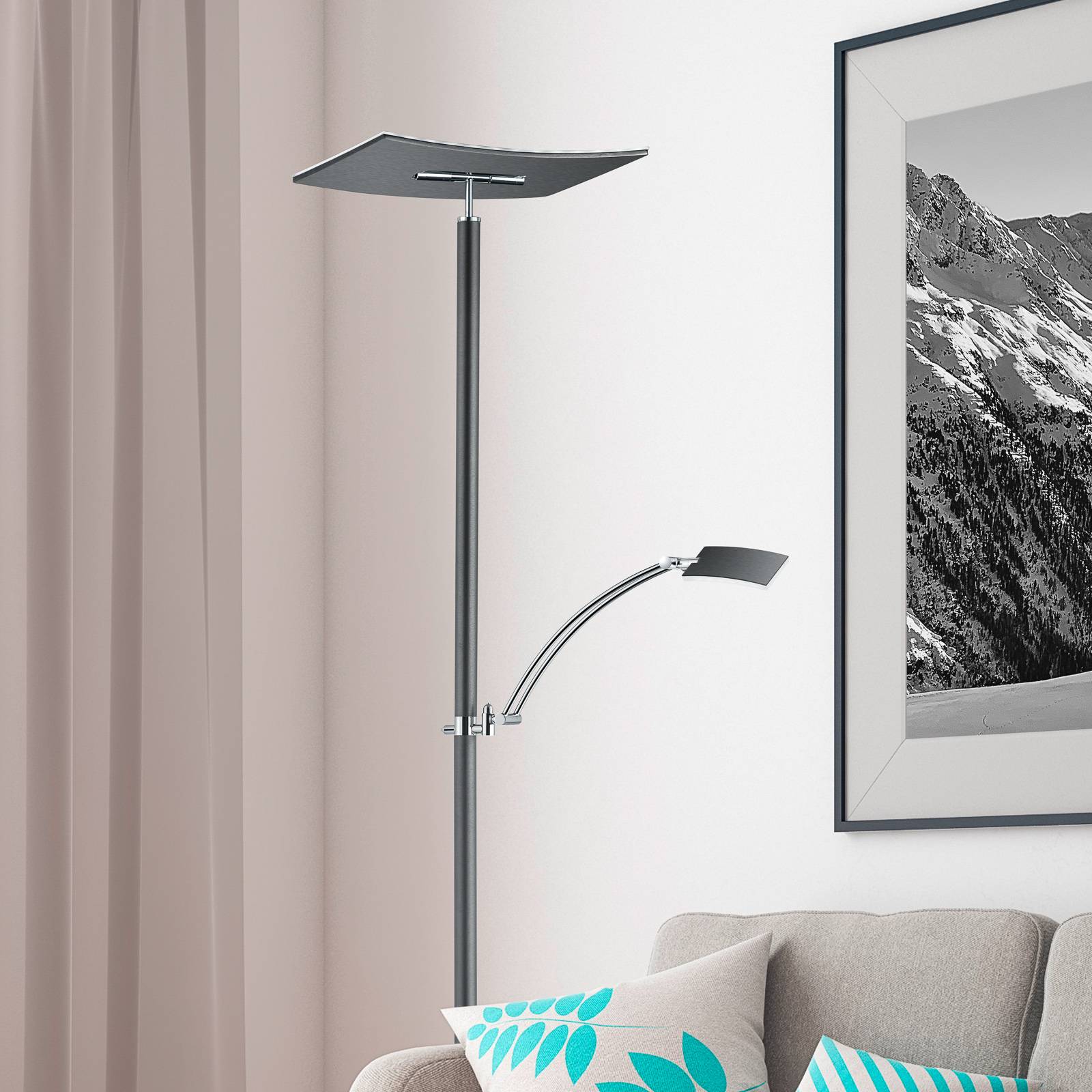 B-Leuchten Modena LED-golvlampa, fjärrkontroll