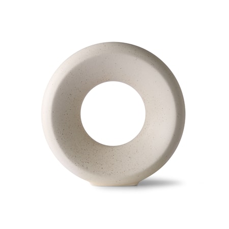 Circle Ceramic Vas M White Speckled