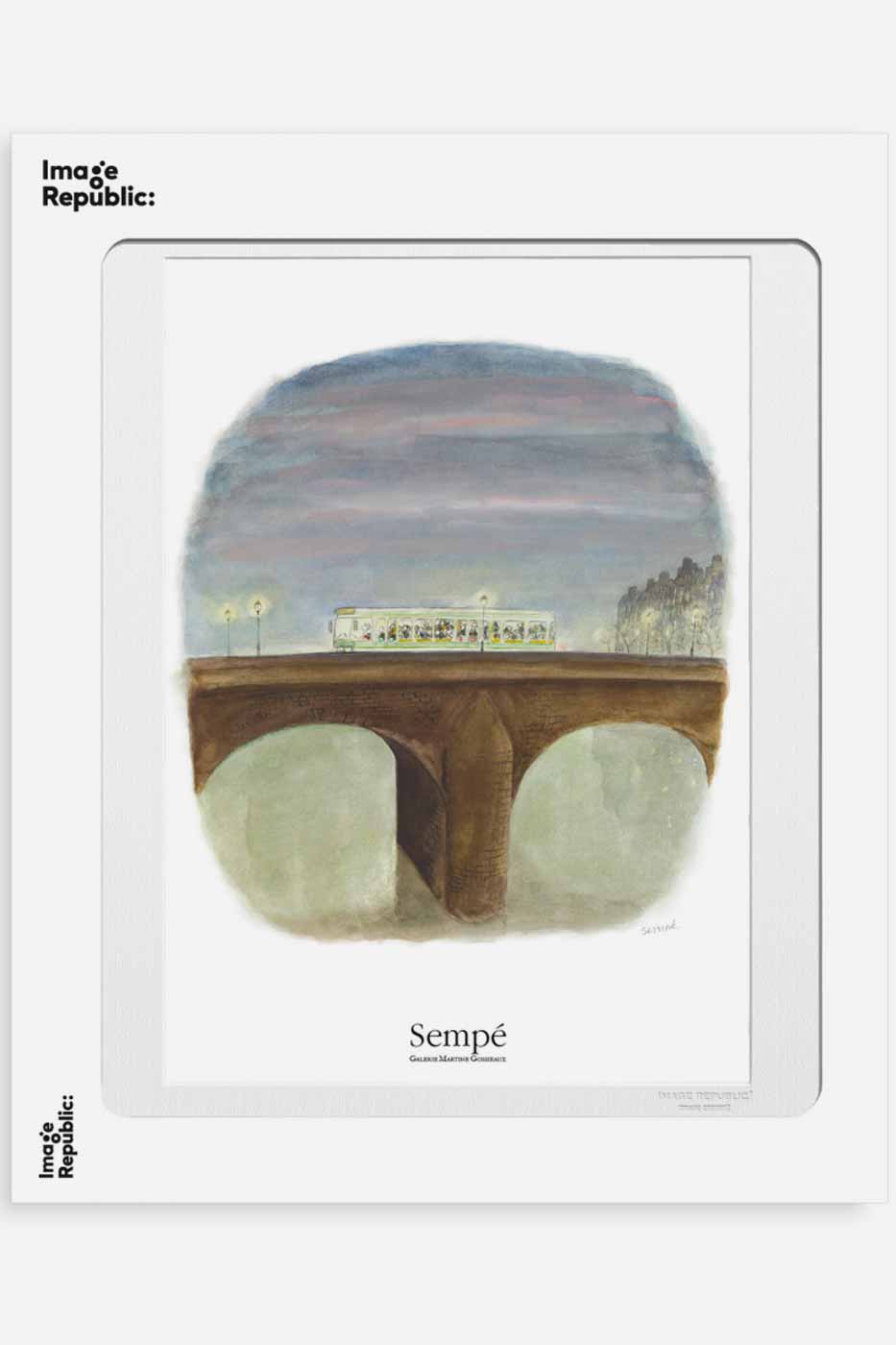 Poster Sempe bus nuit 40x50 cm