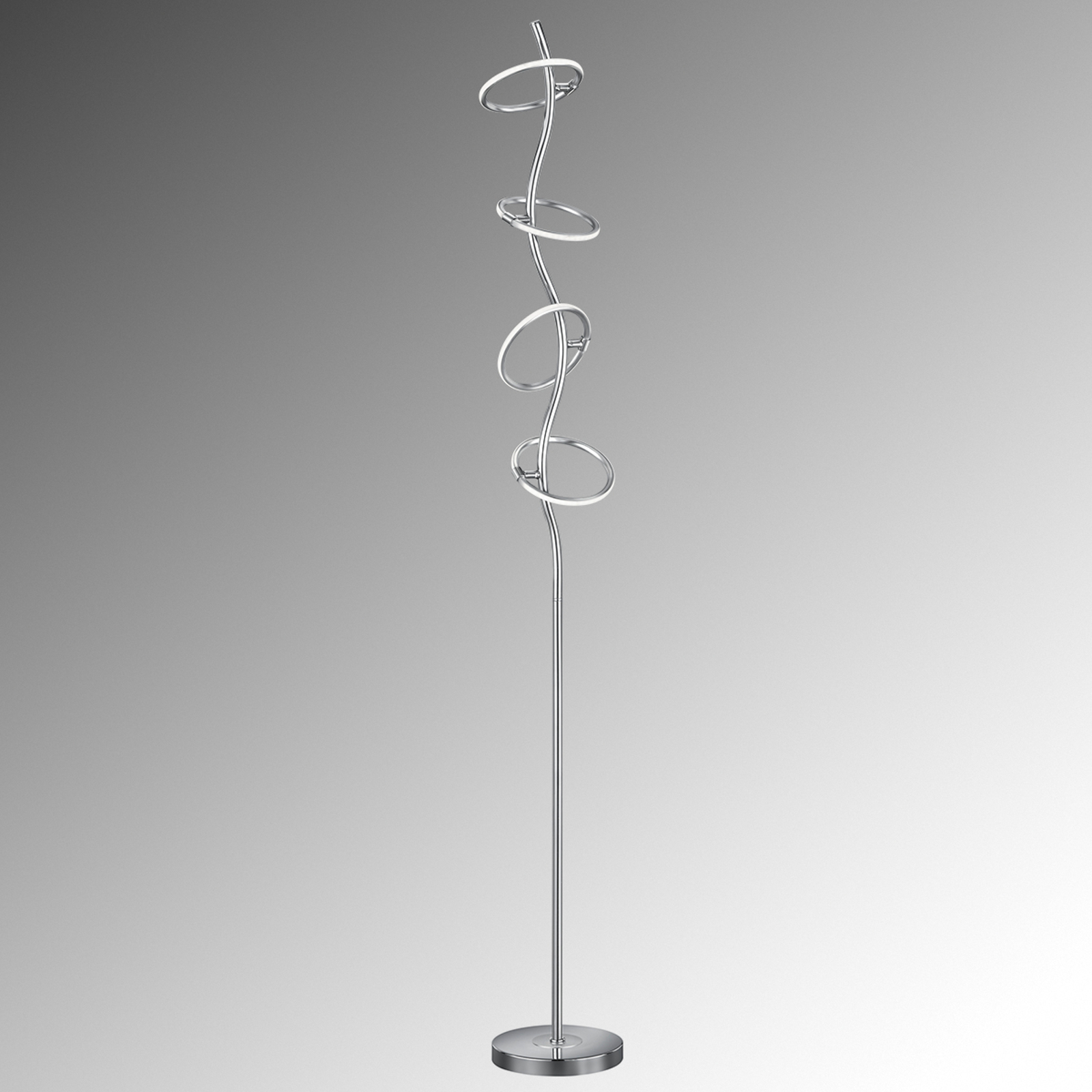 Vacker LED-golvlampa Olympus med dimmer, 4-flammig