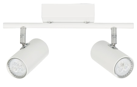 Tyson Dubbelspot Mattvit LED 55 cm