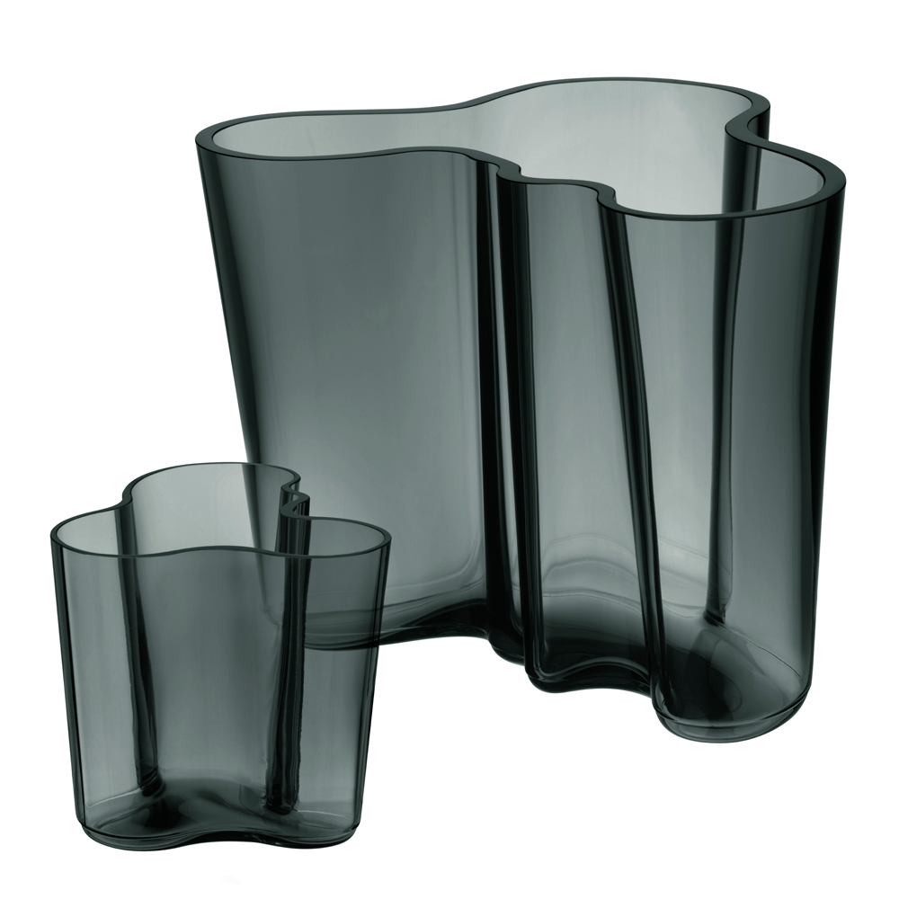 Iittala - Alvar Aalto Collection Vasset 16+9,5 cm Mörkgrå