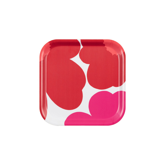 Marimekko Bricka Unikko 60th 20x20 cm röd